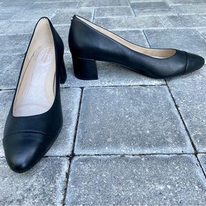 Cole Haan Women's The Go-to Block Heel Pump Black Leather 8 US